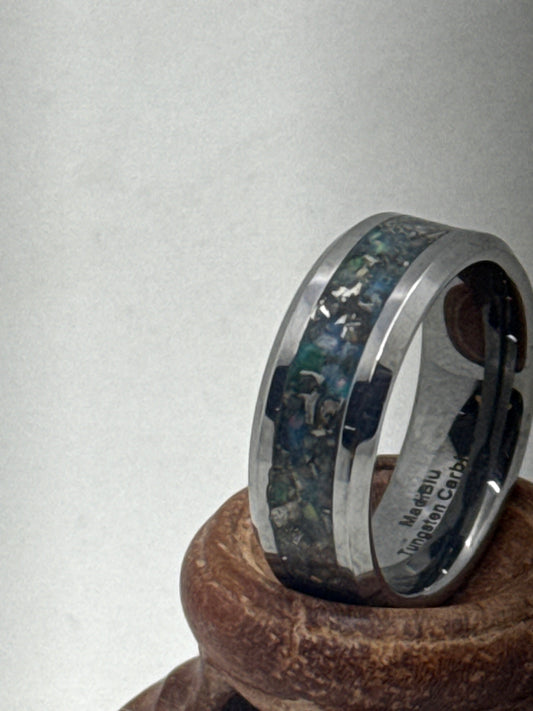 Universe Meteorite Fire Opal Mens